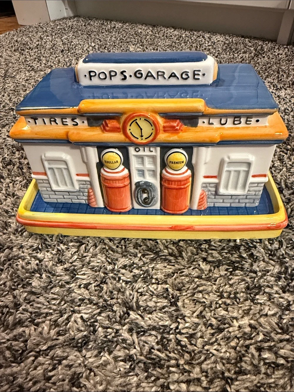 Vintage Department 56 Brunch Buddies Pop’s Garage Butter Dish & Shakers